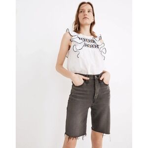 Madewell High-Rise Long Denim Shorts‎ in Bronxdale Wash - 27